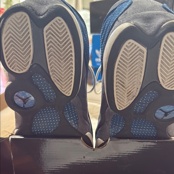 Jordan Blue and White Athletic Shoes with Padded Collar - Picture 5 of 8